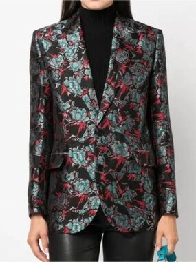 Zadig&Voltaire floral-jacquard single-breasted blazer size FR 36 US S or 4-6